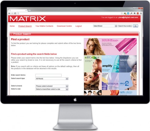 Matrix search page