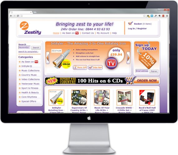 Zestify homepage