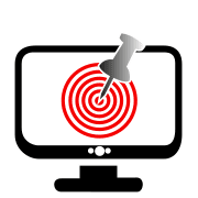 SEO Target with a pin icon - Search Engine Optimisation