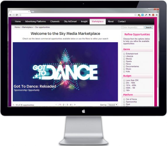 Sky Media Marketplace top