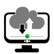 Cloud website hosting icon