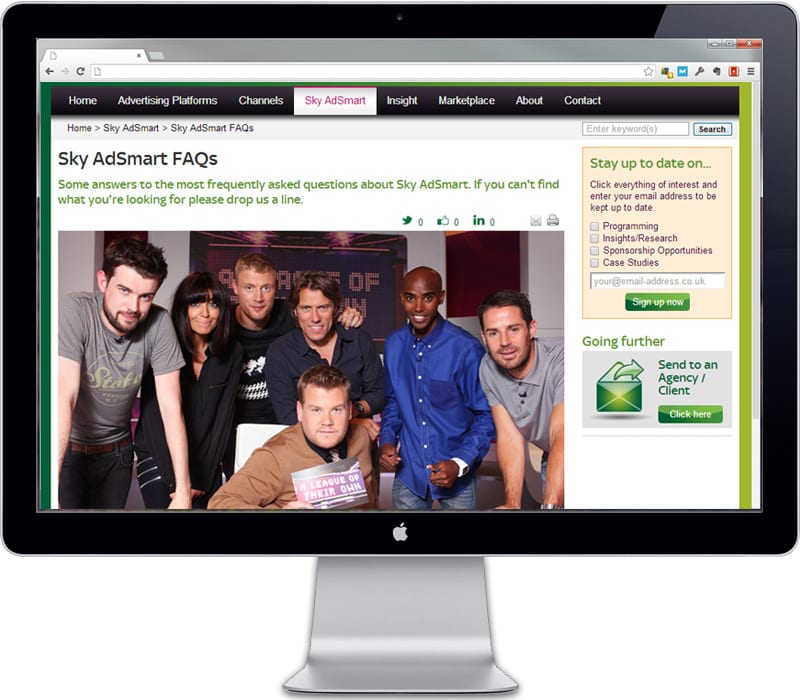 Sky AdSmart - FAQ page