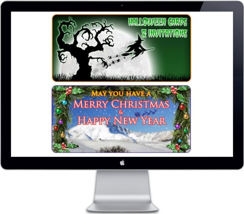 Two promotional carousel banners