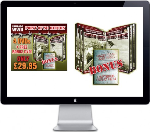 Mixed product shot and banner ads