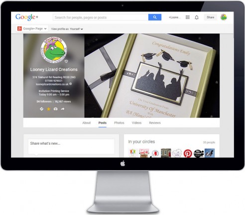 portfolio-social-media-google-plus-looney-lizard Looney Lizard Google plus page