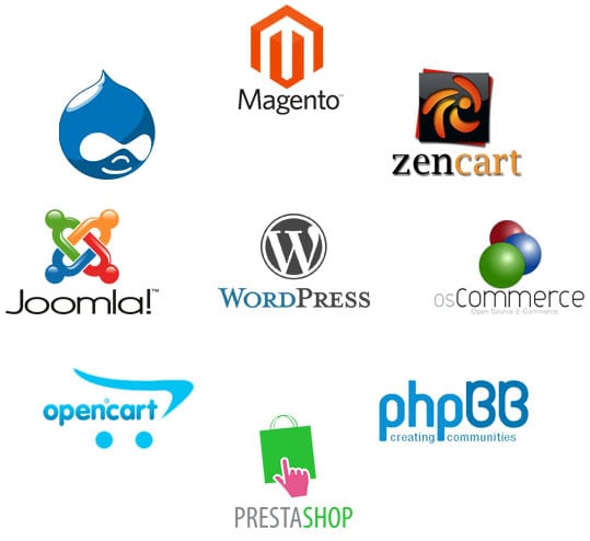 Website hosting platform logos