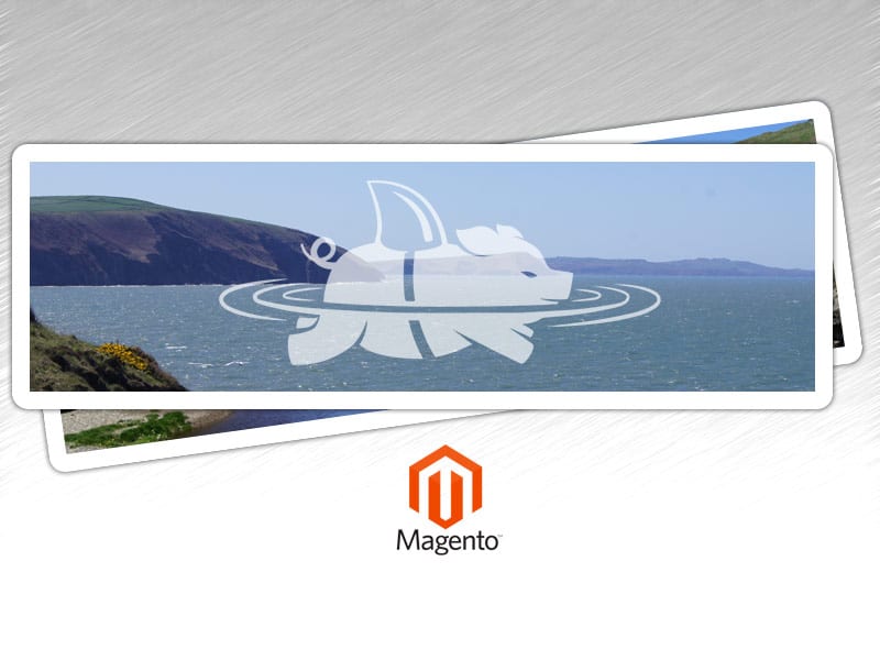 Slide photos featuring fishpig and magento logos