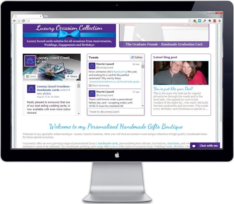 Social media blocks with blog